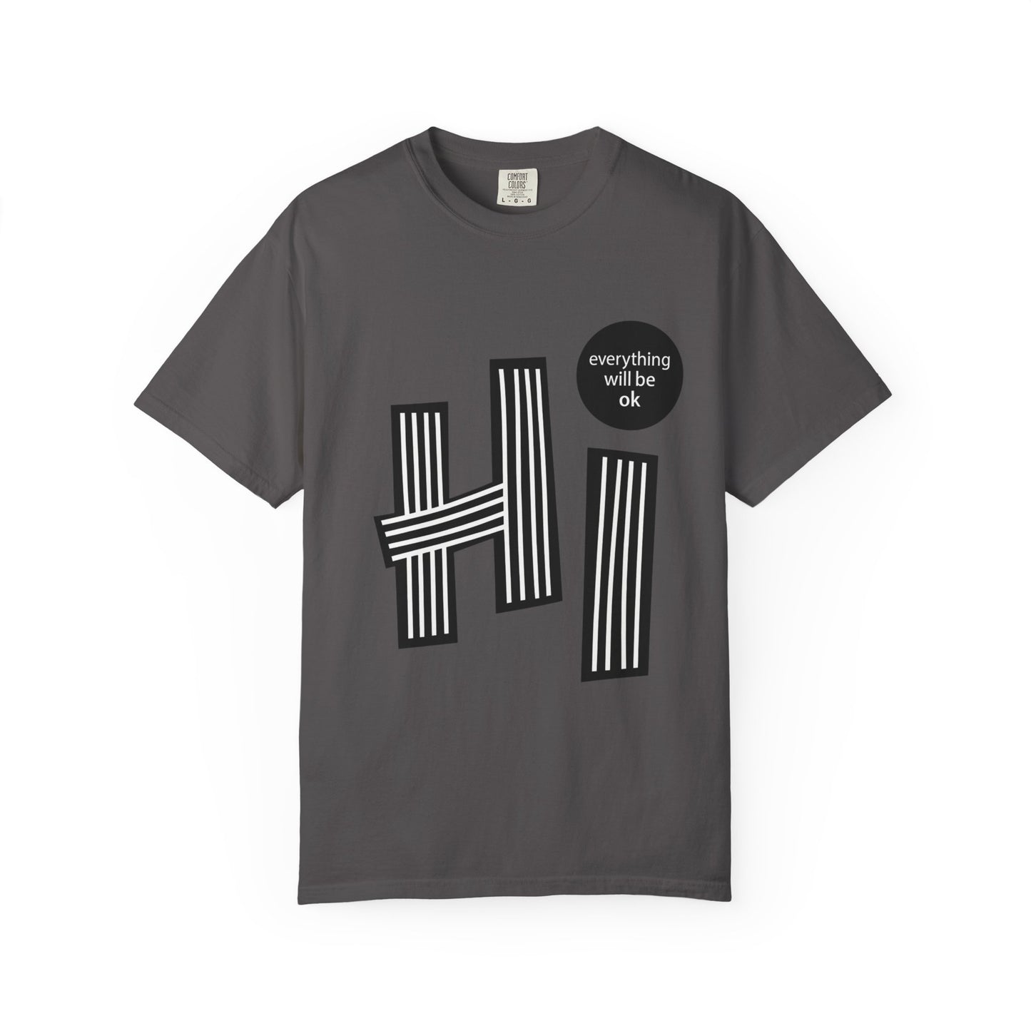 Positive Vibes T-Shirt - Hi Typography Tee with Encouraging Quote