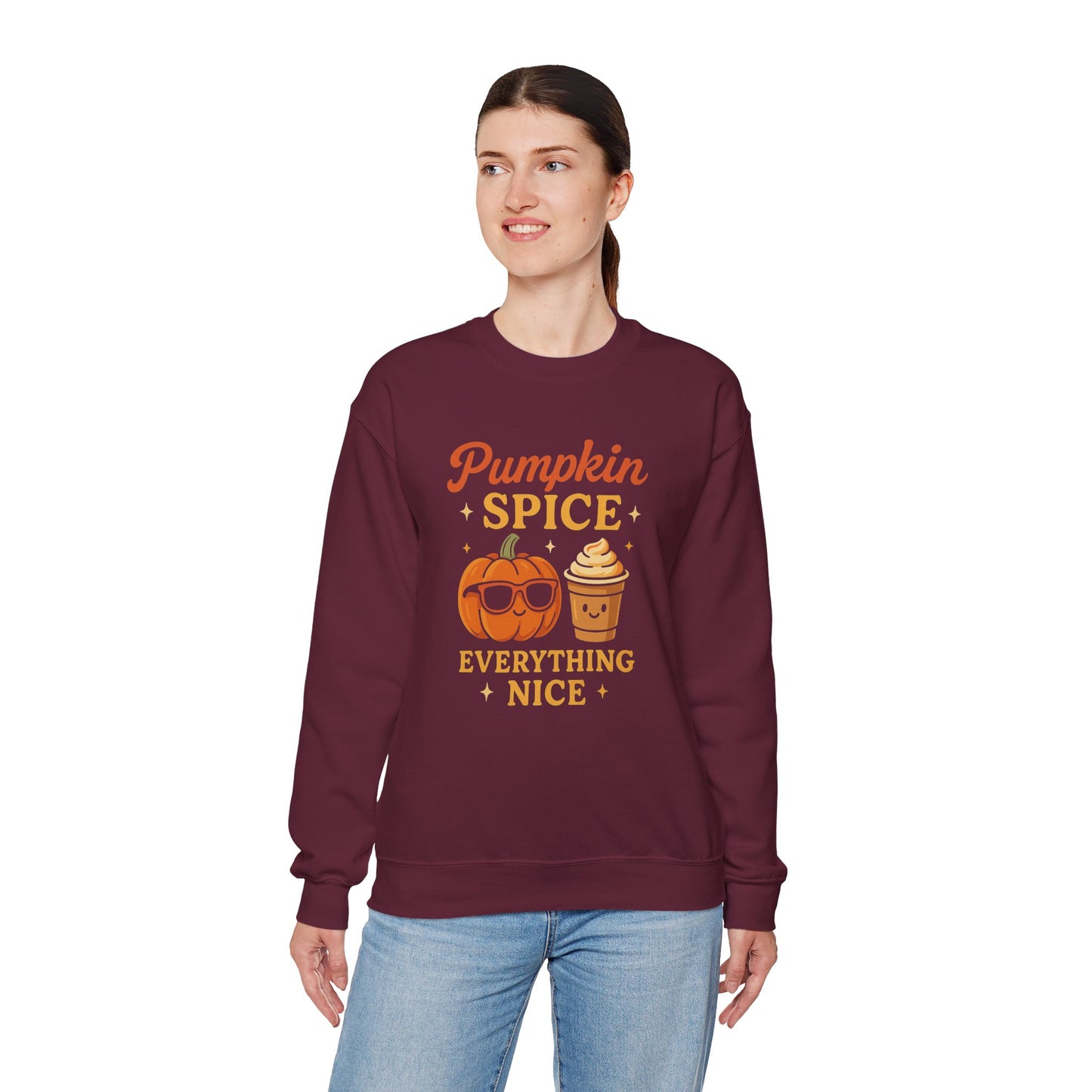 Pumpkin Spice and Everything Nice Sweatshirt | Cozy Fall Sweater, Autumn Leaves and Pumpkins Please | Unisex, Sweater Weather Outfits