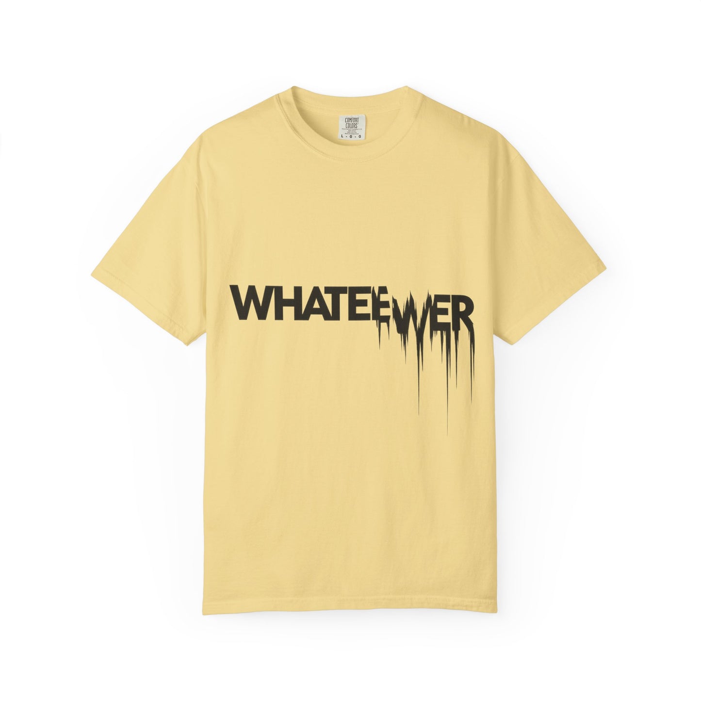 Edgy “WHATEVER” T-Shirt – Distorted Grunge Typography Tee