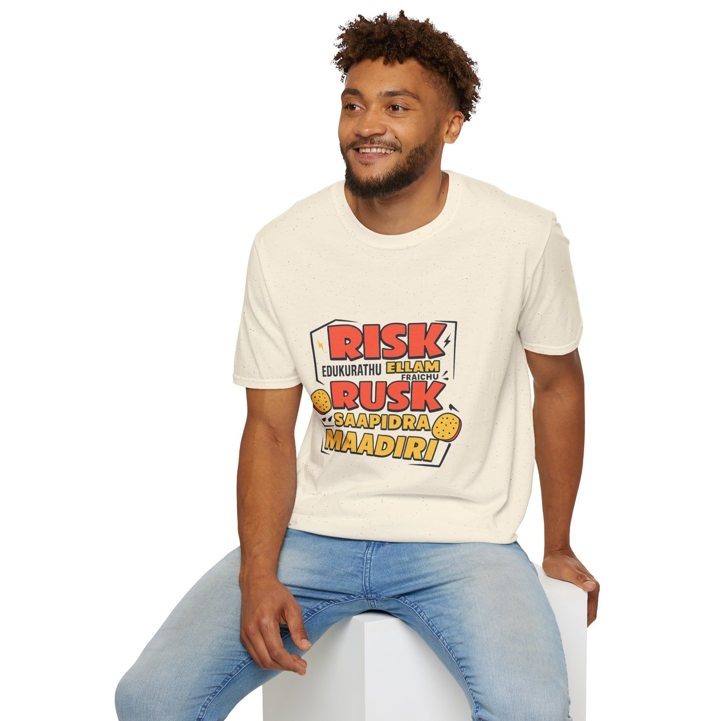 Tamil Comedy T-Shirt | Risk Rusk Vadivelu Quote Tee | South Indian Funny Unisex Shirt