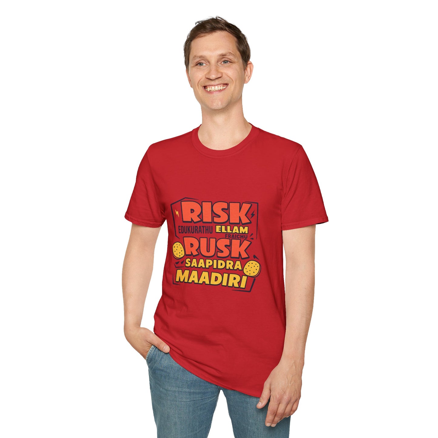 Tamil Comedy T-Shirt | Risk Rusk Vadivelu Quote Tee | South Indian Funny Unisex Shirt