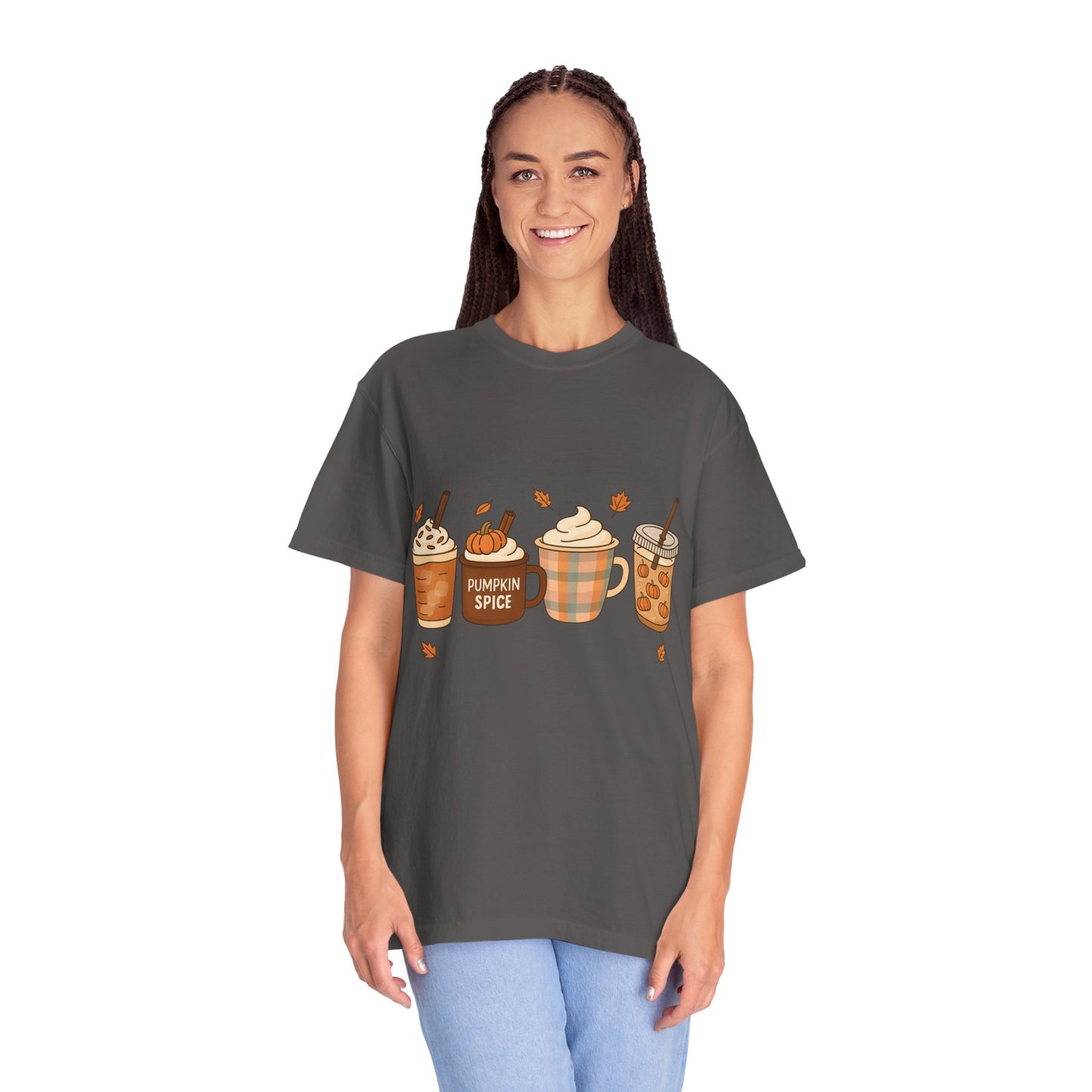 Pumpkin Spice T-shirt, Cozy Fall Tee, Autumn Apparel, Gift for Coffee Lovers, Unisex Halloween Shirt, Seasonal Wear