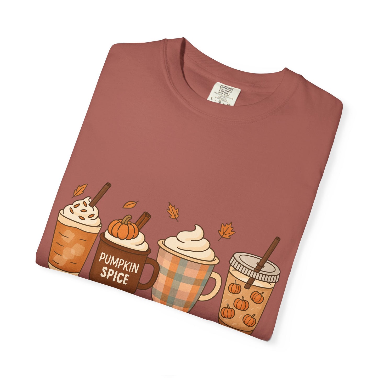 Pumpkin Spice T-shirt, Cozy Fall Tee, Autumn Apparel, Gift for Coffee Lovers, Unisex Halloween Shirt, Seasonal Wear