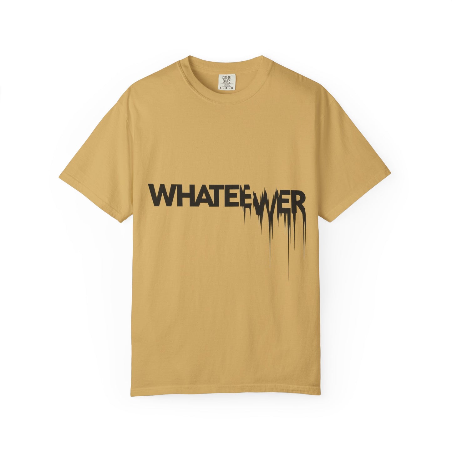 Edgy “WHATEVER” T-Shirt – Distorted Grunge Typography Tee