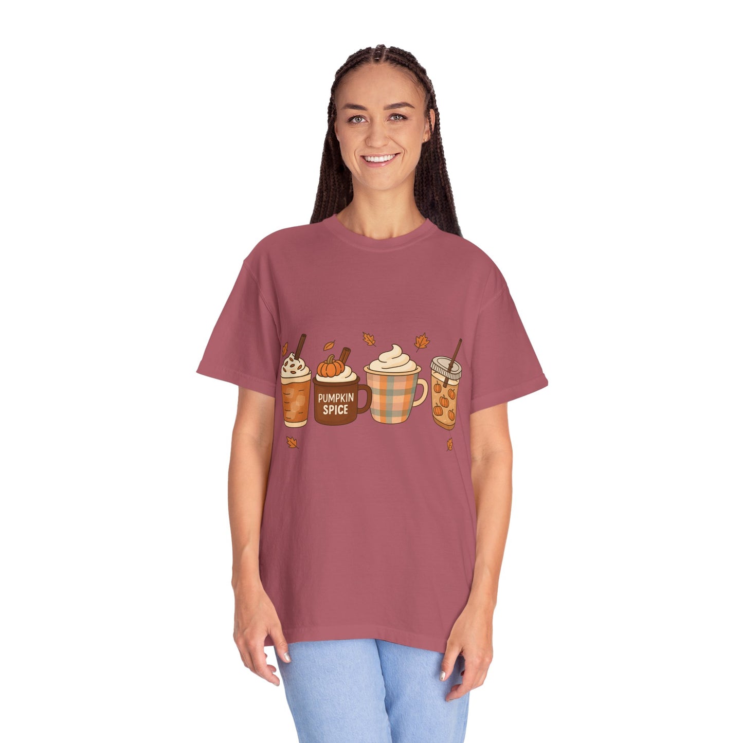 Pumpkin Spice T-shirt, Cozy Fall Tee, Autumn Apparel, Gift for Coffee Lovers, Unisex Halloween Shirt, Seasonal Wear