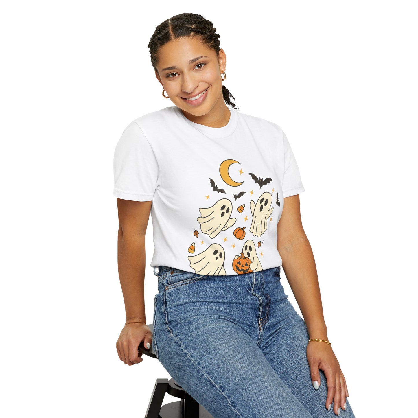 Halloween Ghost T-Shirt, Spooky Tee, Unisex Halloween Apparel, Ghost Graphic Shirt, October Festive Clothing