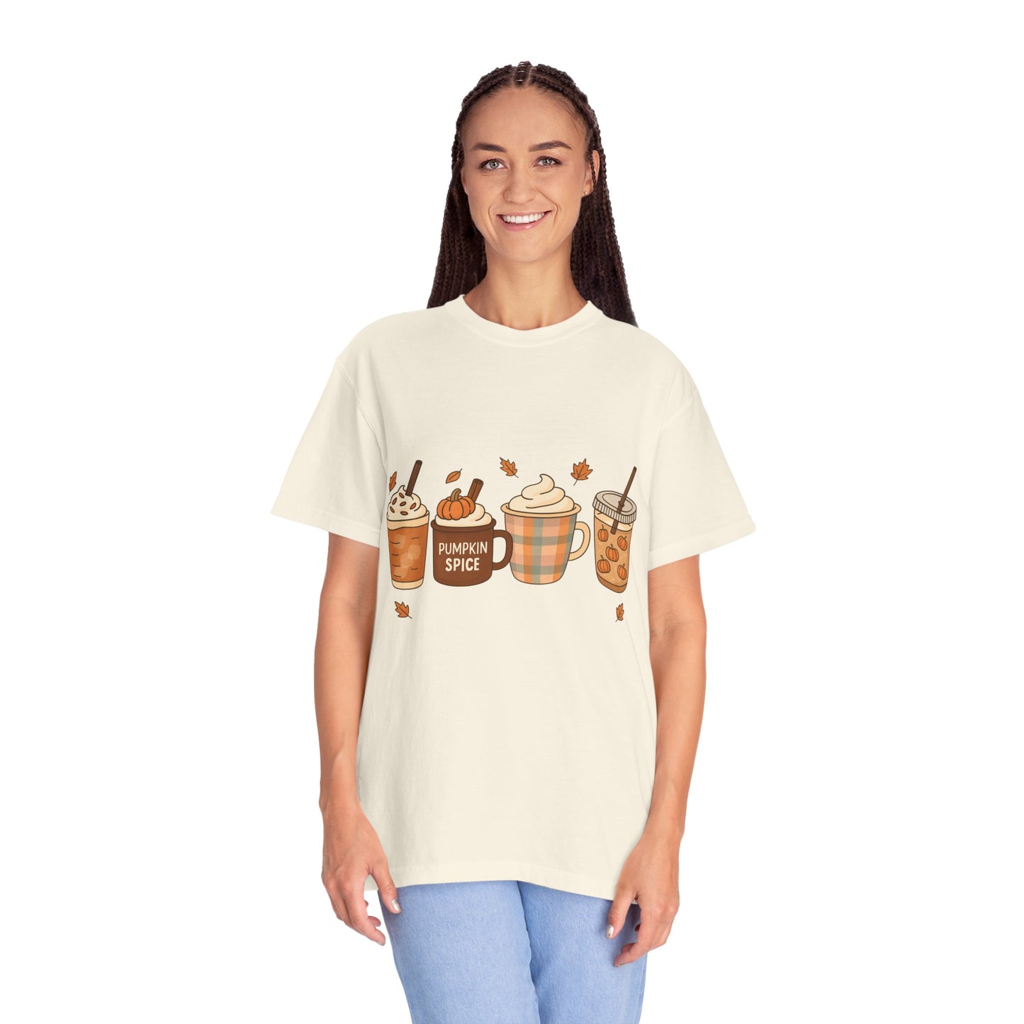 Pumpkin Spice T-shirt, Cozy Fall Tee, Autumn Apparel, Gift for Coffee Lovers, Unisex Halloween Shirt, Seasonal Wear