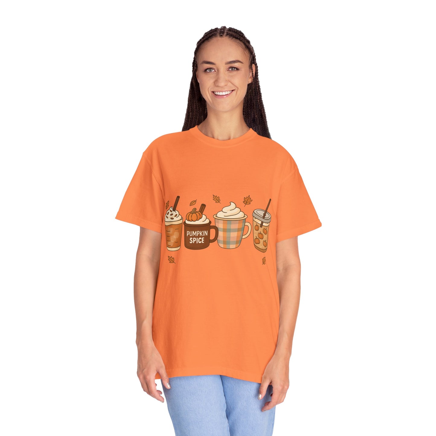 Pumpkin Spice T-shirt, Cozy Fall Tee, Autumn Apparel, Gift for Coffee Lovers, Unisex Halloween Shirt, Seasonal Wear