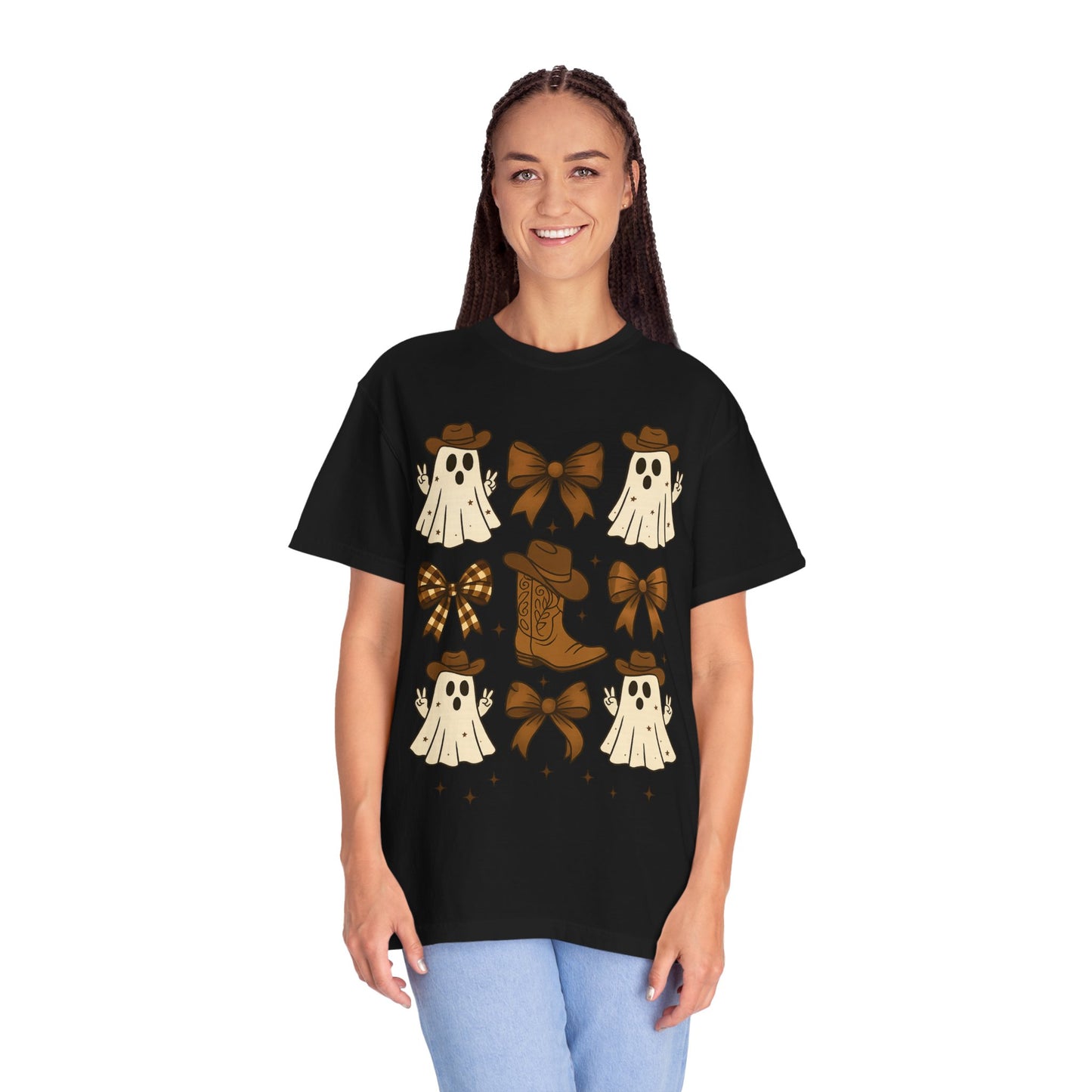 Halloween Coquette Cowboy Ghost T-shirt, Funny Ghost Cowboy Tee, Western Halloween Shirt,Spooky Fall Shirt,Country Girl Gift