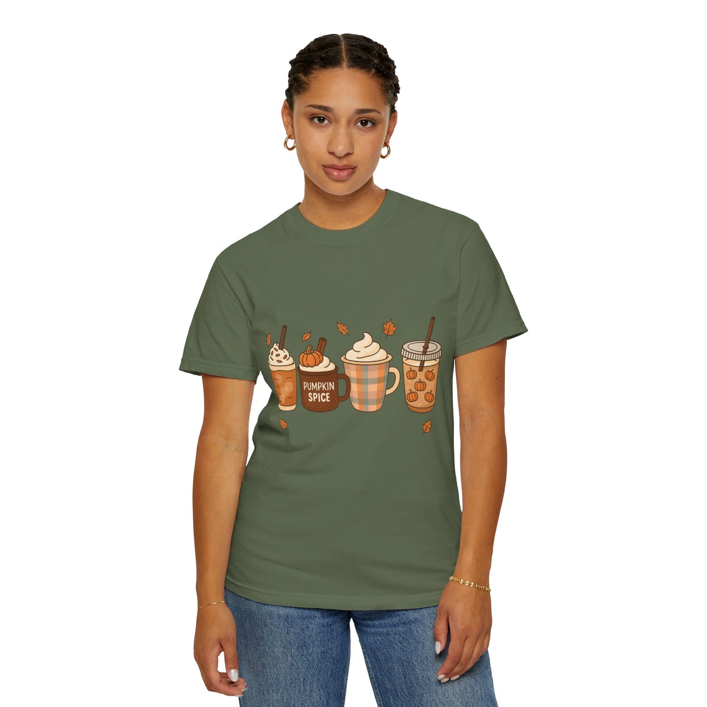 Pumpkin Spice T-shirt, Cozy Fall Tee, Autumn Apparel, Gift for Coffee Lovers, Unisex Halloween Shirt, Seasonal Wear