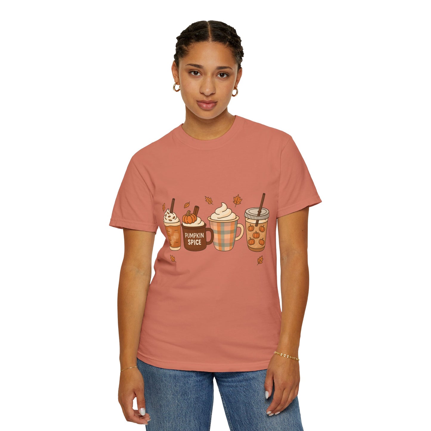 Pumpkin Spice T-shirt, Cozy Fall Tee, Autumn Apparel, Gift for Coffee Lovers, Unisex Halloween Shirt, Seasonal Wear