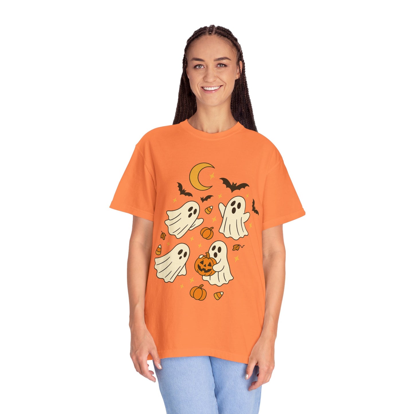 Halloween Ghost T-Shirt, Spooky Tee, Unisex Halloween Apparel, Ghost Graphic Shirt, October Festive Clothing