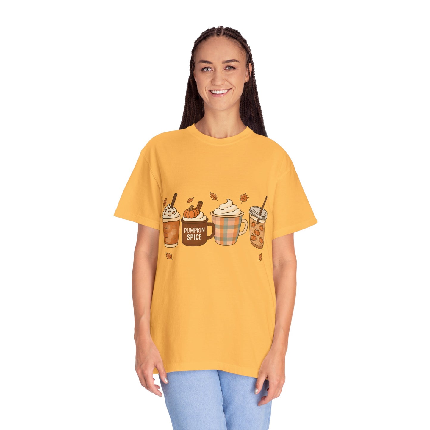 Pumpkin Spice T-shirt, Cozy Fall Tee, Autumn Apparel, Gift for Coffee Lovers, Unisex Halloween Shirt, Seasonal Wear