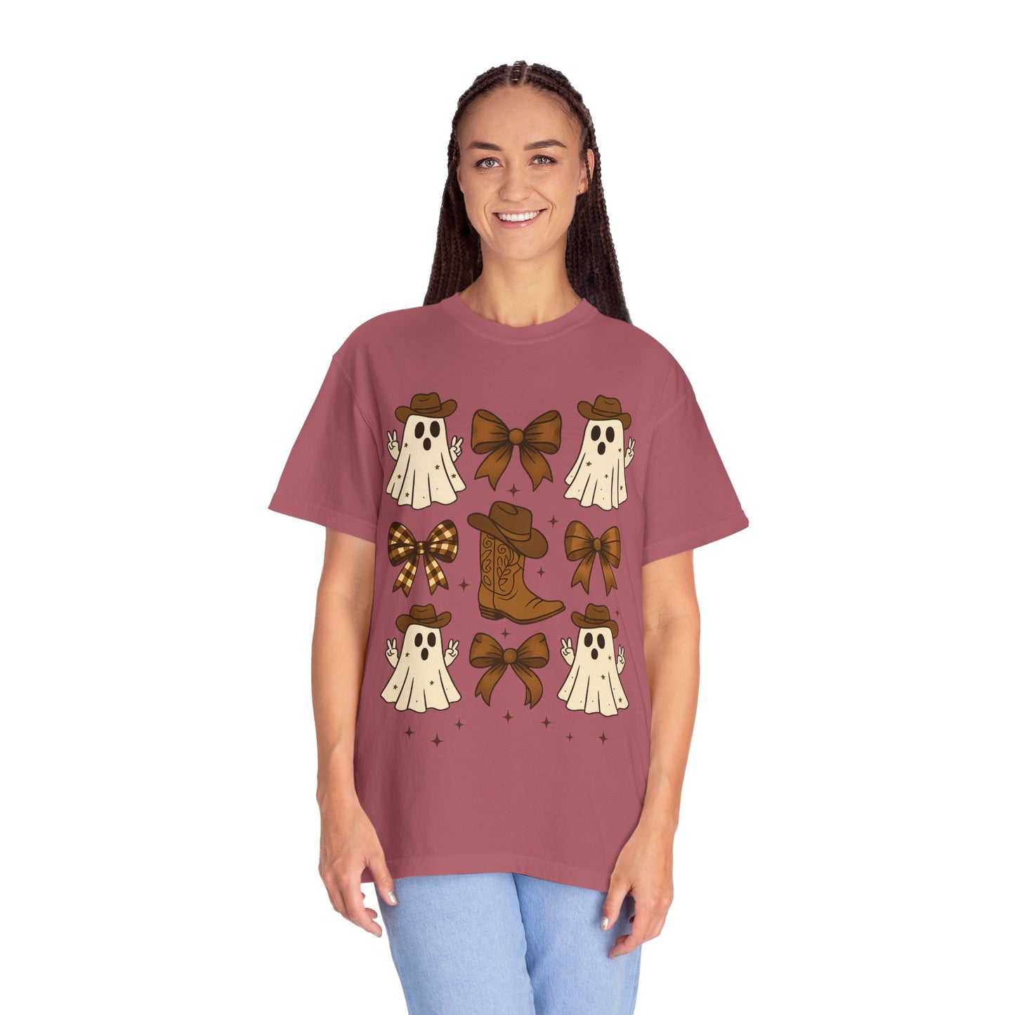 Halloween Coquette Cowboy Ghost T-shirt, Funny Ghost Cowboy Tee, Western Halloween Shirt,Spooky Fall Shirt,Country Girl Gift