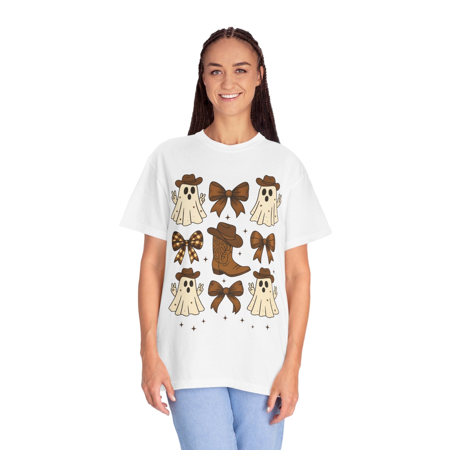 Halloween Coquette Cowboy Ghost T-shirt, Funny Ghost Cowboy Tee, Western Halloween Shirt,Spooky Fall Shirt,Country Girl Gift