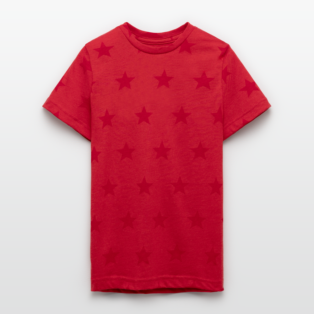 Kid's 5 Star Print T-Shirt - red star