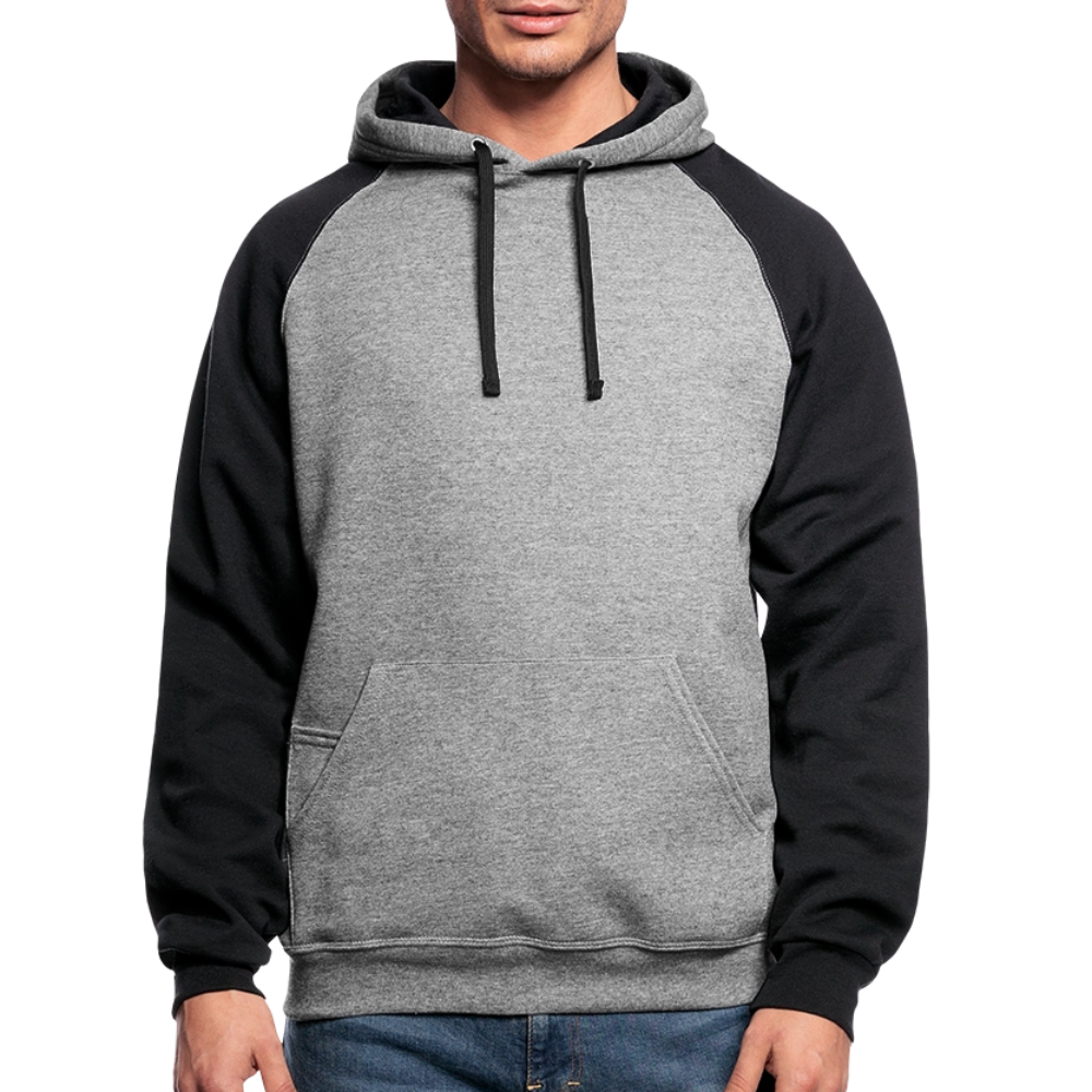 Colorblock Hoodie - heather gray/black