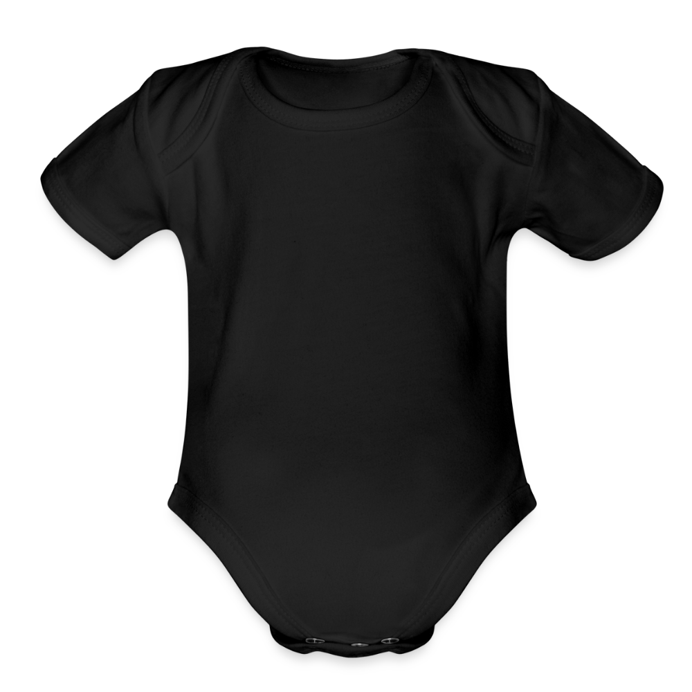 Custom Organic Baby Bodysuit | Short Sleeve | Personalized Design & Text - black