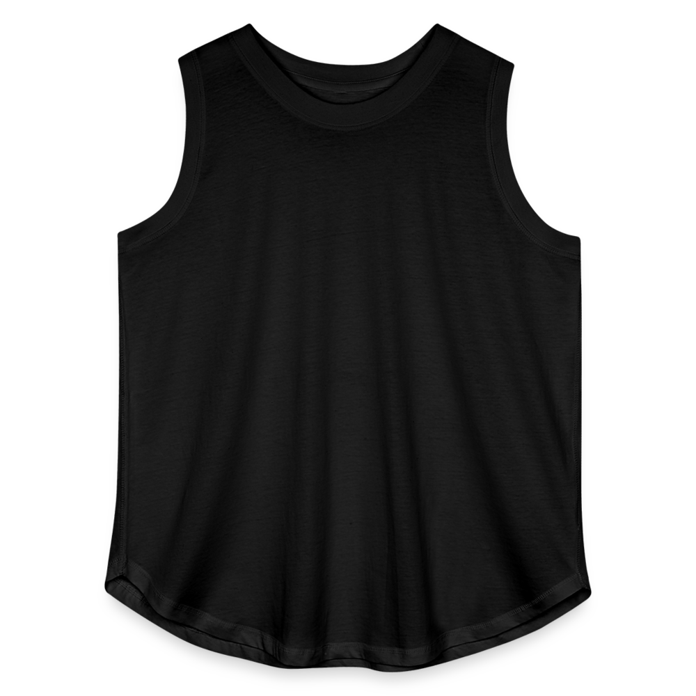 Women's Curvy Relaxed Tank Top - black