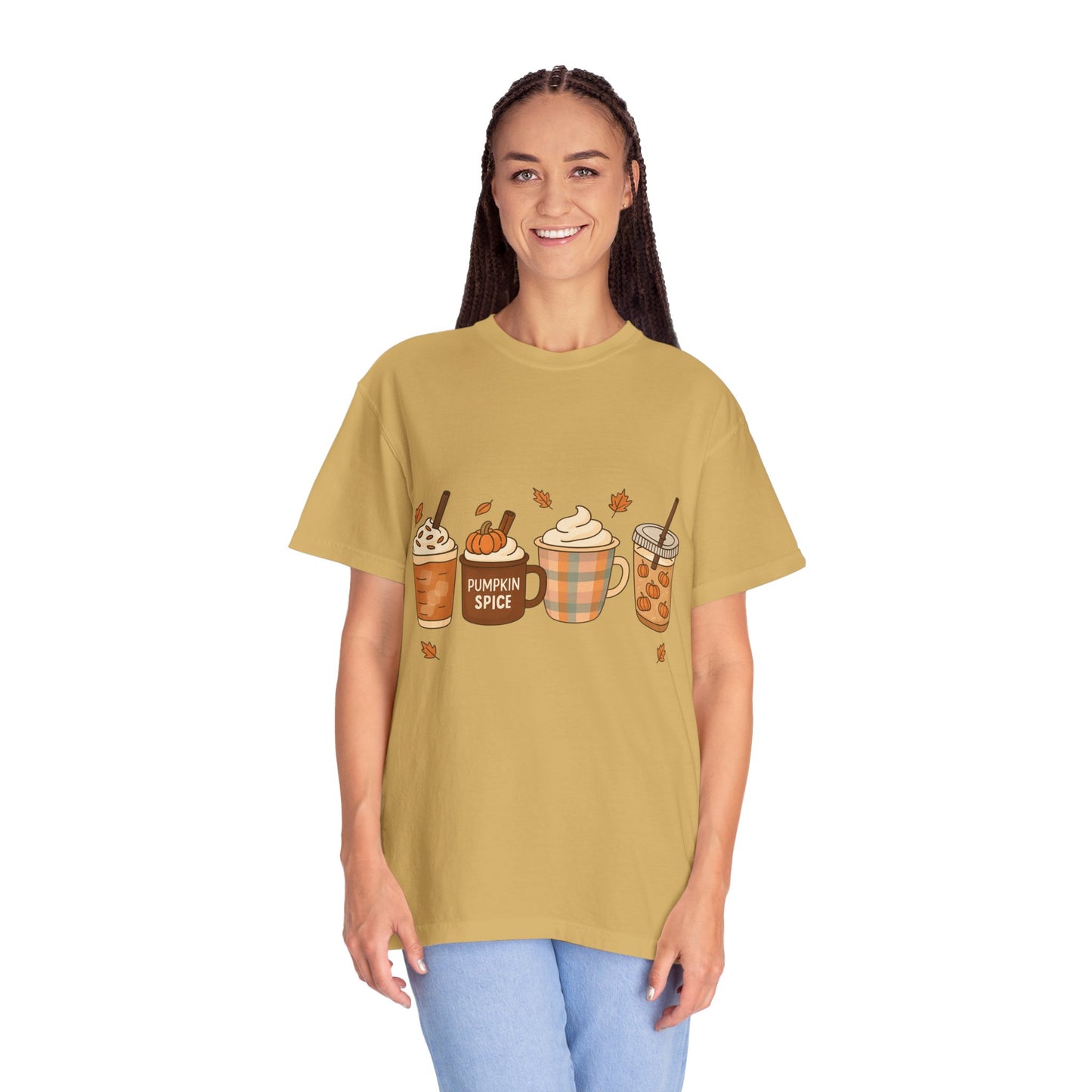 Pumpkin Spice T-shirt, Cozy Fall Tee, Autumn Apparel, Gift for Coffee Lovers, Unisex Halloween Shirt, Seasonal Wear