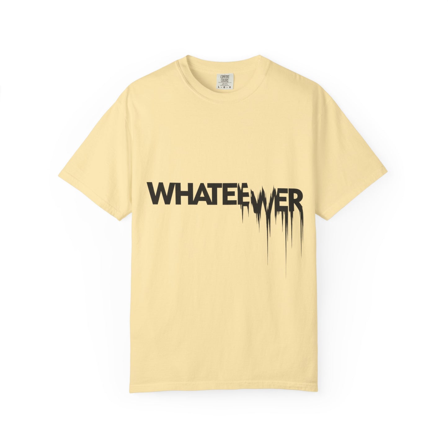 Edgy “WHATEVER” T-Shirt – Distorted Grunge Typography Tee