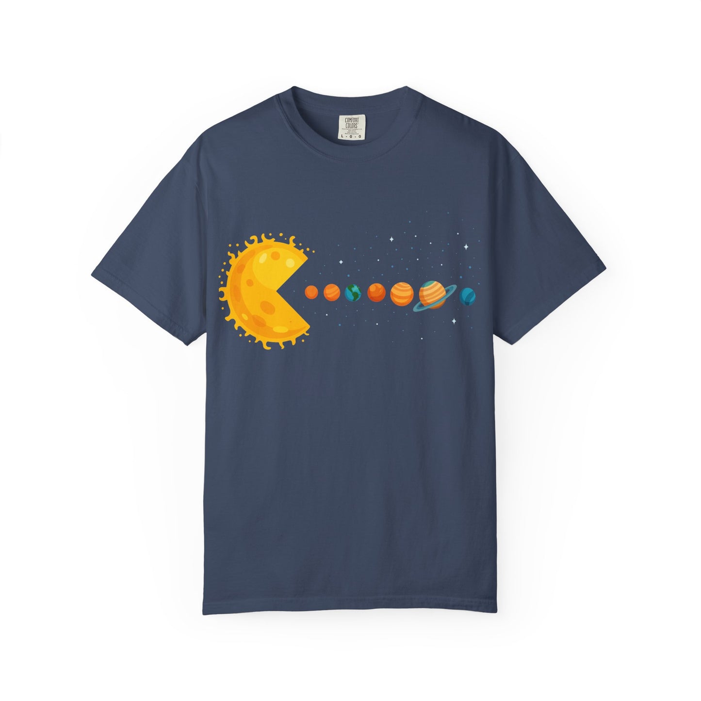 Solar Pac-Man T-Shirt – Funny Space & Planet Graphic Tee