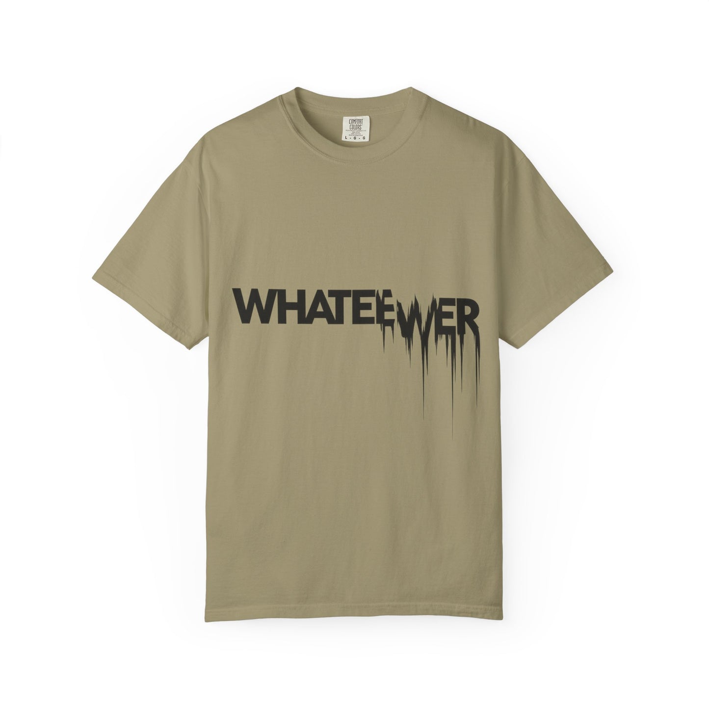 Edgy “WHATEVER” T-Shirt – Distorted Grunge Typography Tee