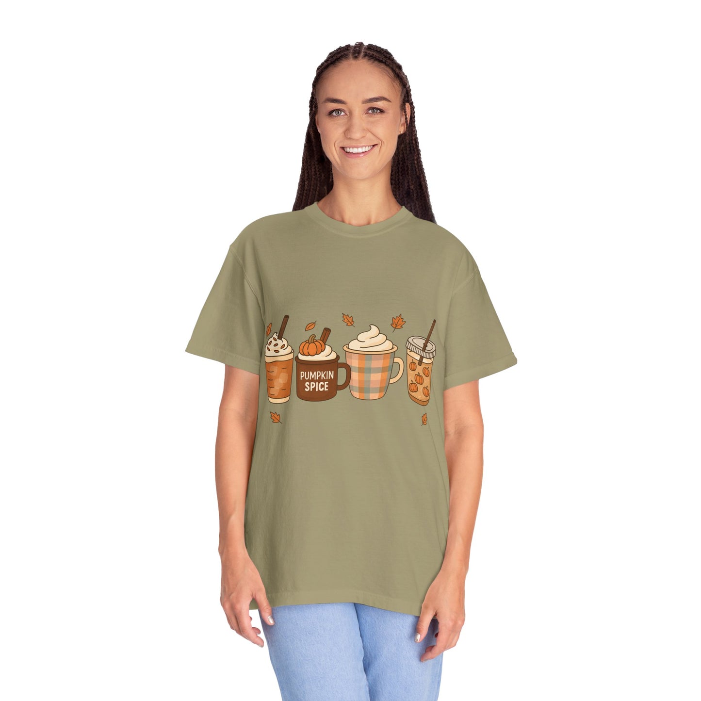 Pumpkin Spice T-shirt, Cozy Fall Tee, Autumn Apparel, Gift for Coffee Lovers, Unisex Halloween Shirt, Seasonal Wear