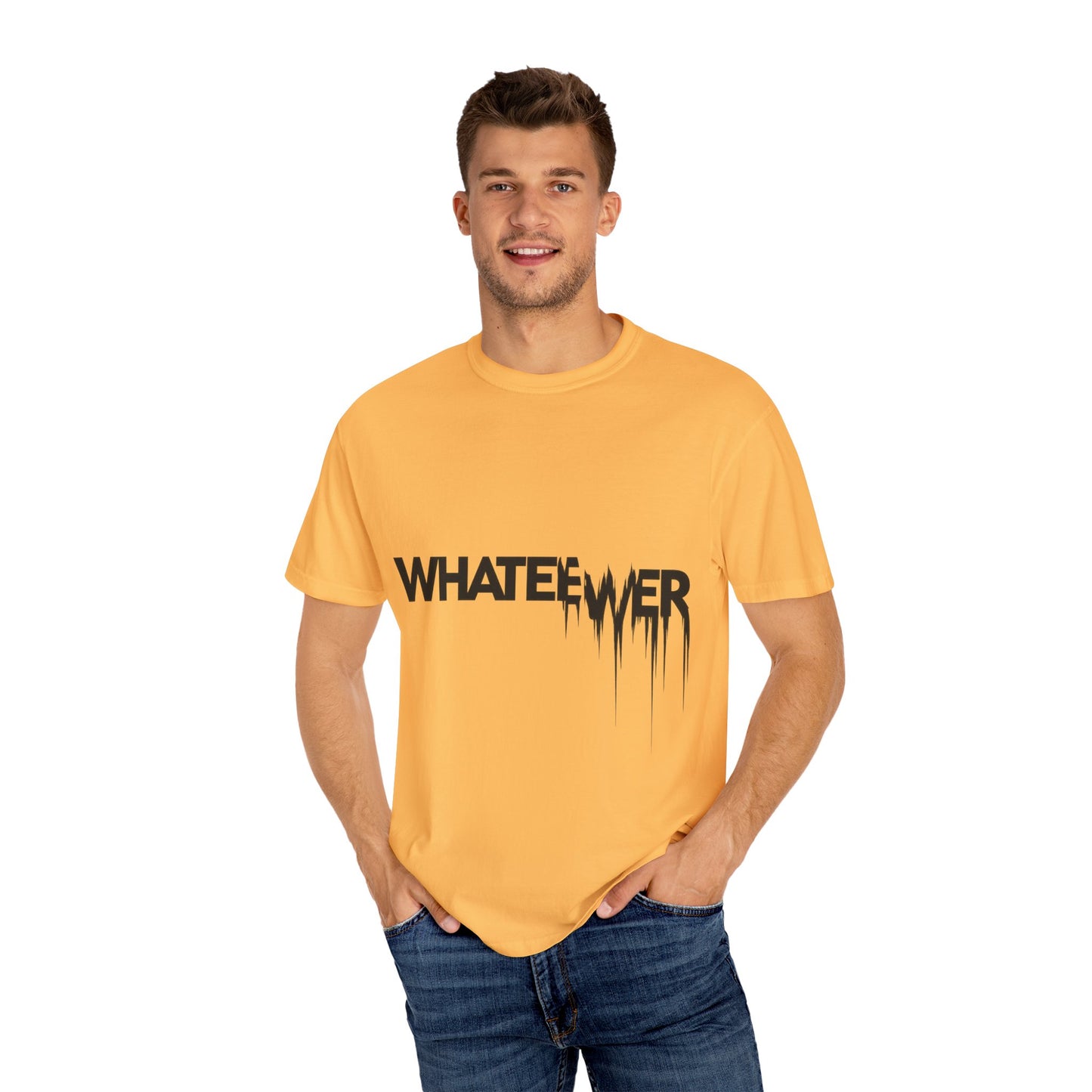 Edgy “WHATEVER” T-Shirt – Distorted Grunge Typography Tee