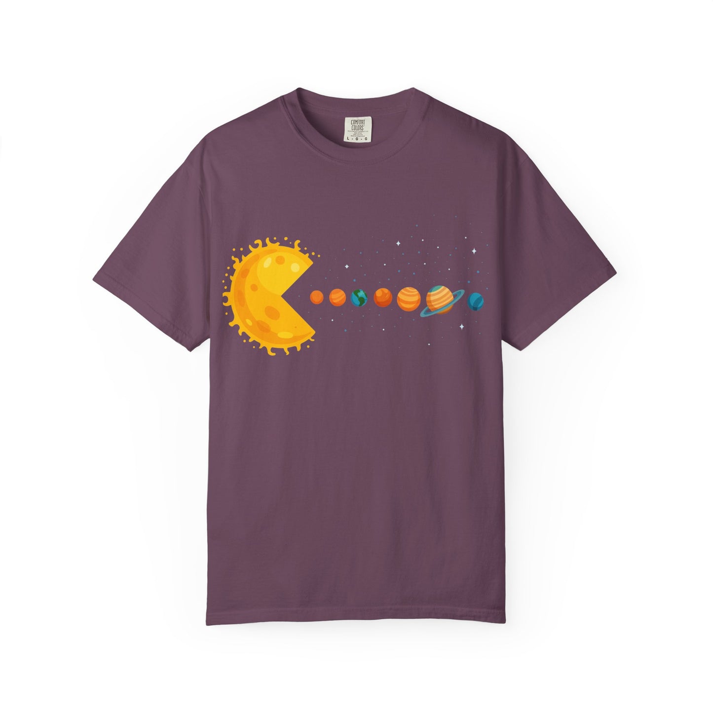 Solar Pac-Man T-Shirt – Funny Space & Planet Graphic Tee