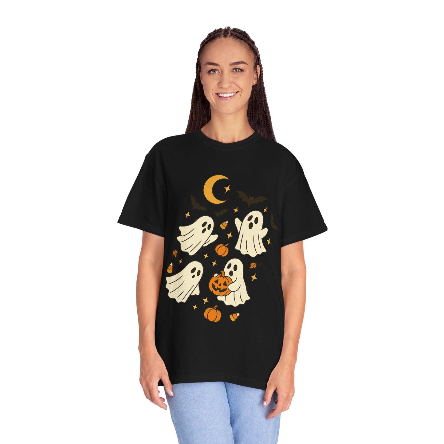 Halloween Ghost T-Shirt, Spooky Tee, Unisex Halloween Apparel, Ghost Graphic Shirt, October Festive Clothing