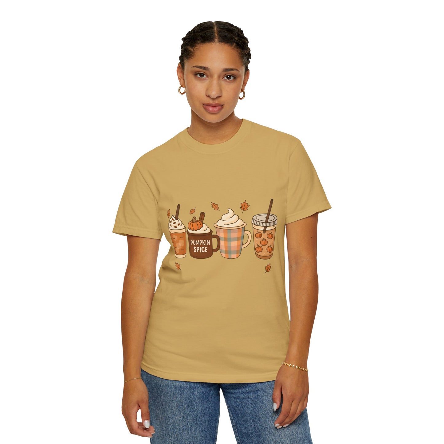 Pumpkin Spice T-shirt, Cozy Fall Tee, Autumn Apparel, Gift for Coffee Lovers, Unisex Halloween Shirt, Seasonal Wear