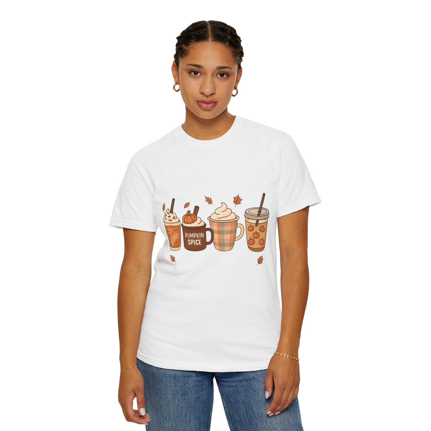 Pumpkin Spice T-shirt, Cozy Fall Tee, Autumn Apparel, Gift for Coffee Lovers, Unisex Halloween Shirt, Seasonal Wear