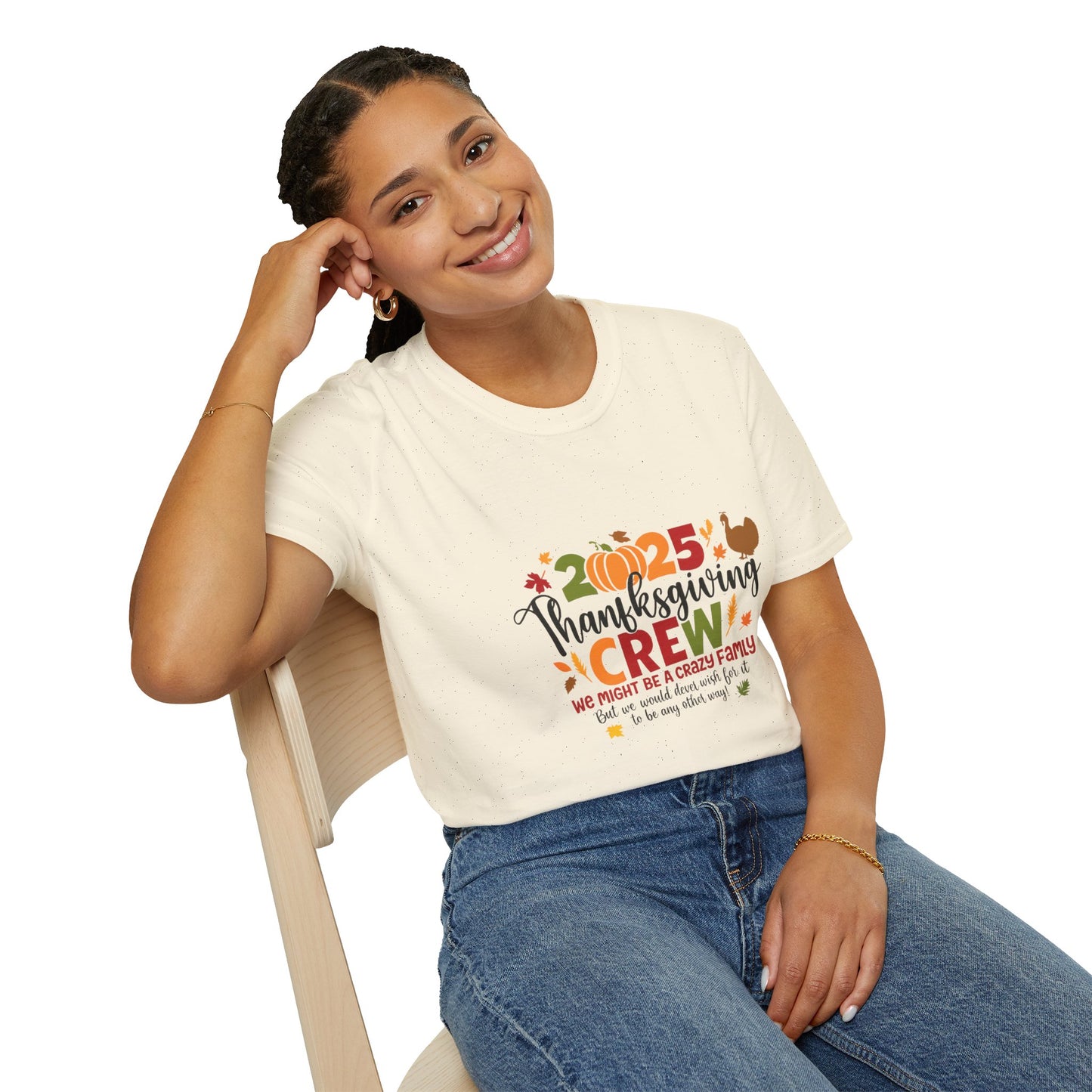 Family Thanksgiving Shirt 2025 | Thankful For My Tribe Tee | Matching Holiday Outfit | Fall Turkey Pumpkin T-Shirt