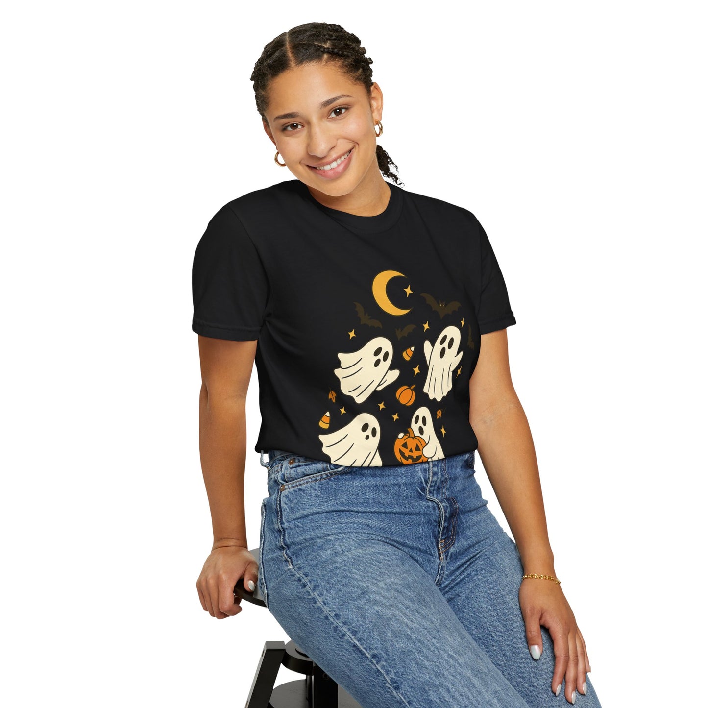 Halloween Ghost T-Shirt, Spooky Tee, Unisex Halloween Apparel, Ghost Graphic Shirt, October Festive Clothing