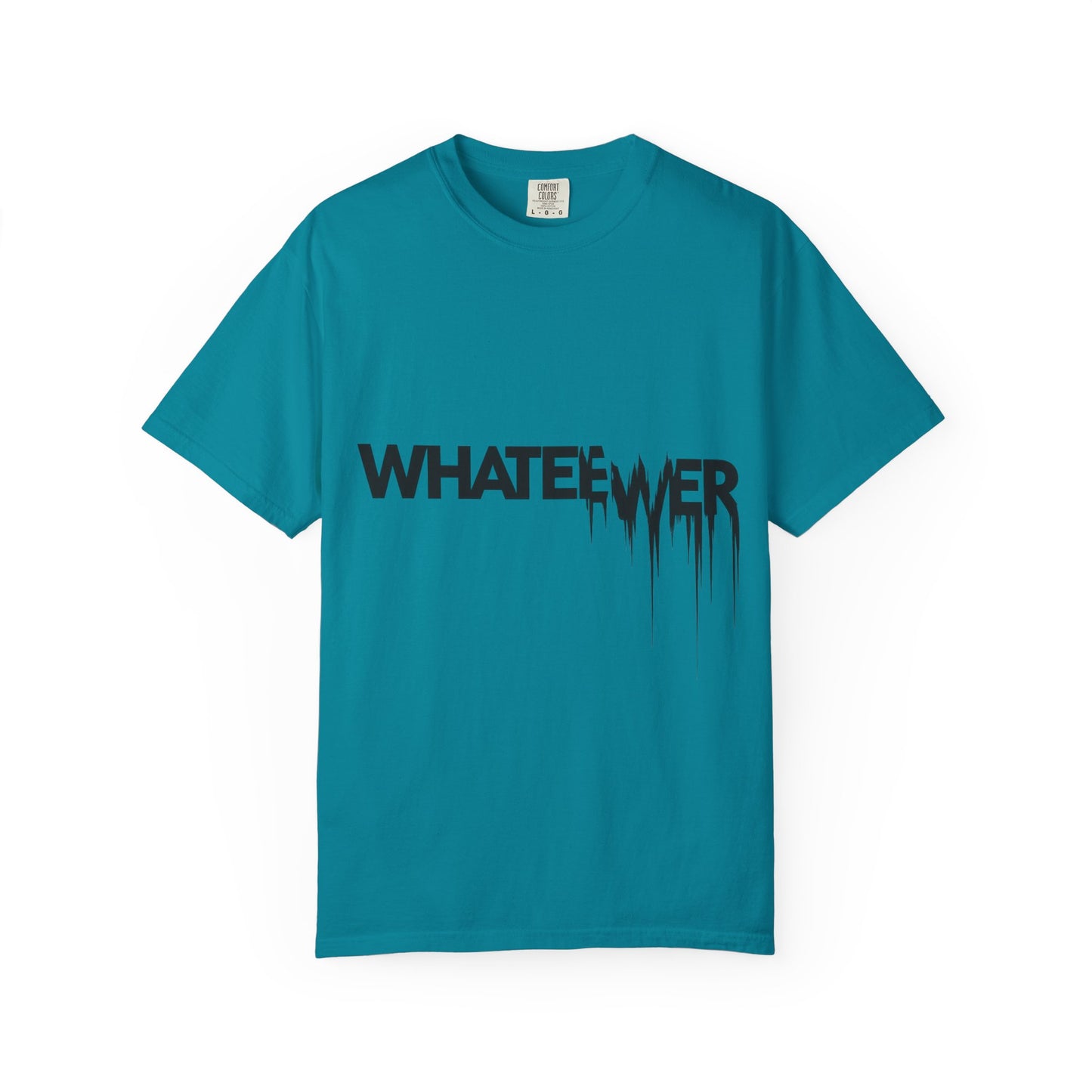 Edgy “WHATEVER” T-Shirt – Distorted Grunge Typography Tee