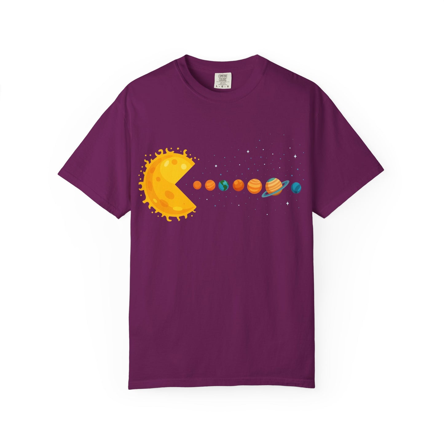 Solar Pac-Man T-Shirt – Funny Space & Planet Graphic Tee