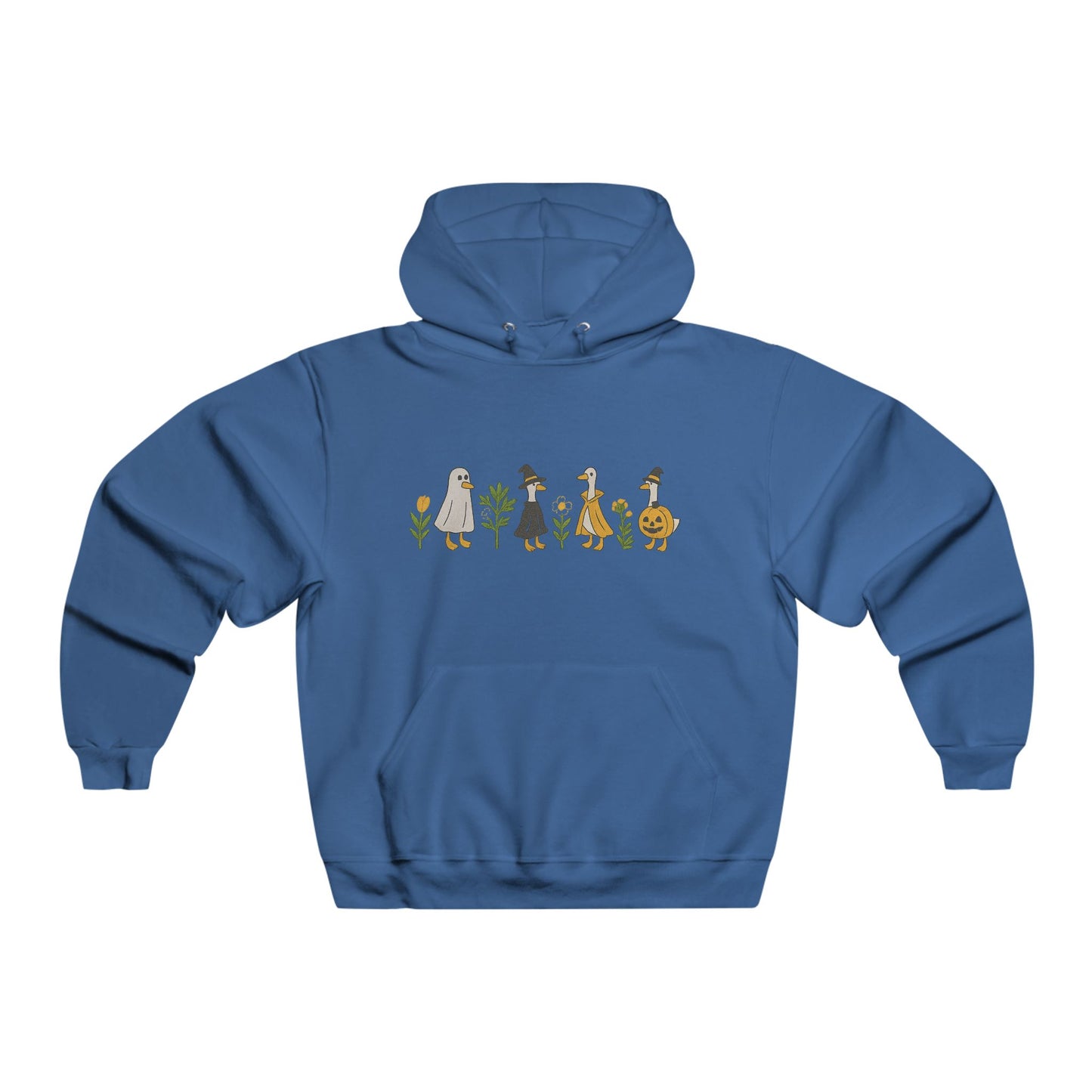 Embroidered Halloween Goose Sweatshirt Cute Fall Gildan Crewneck Pumpkin Witch Ghost Goose Shirt Fall Animal Embroidery