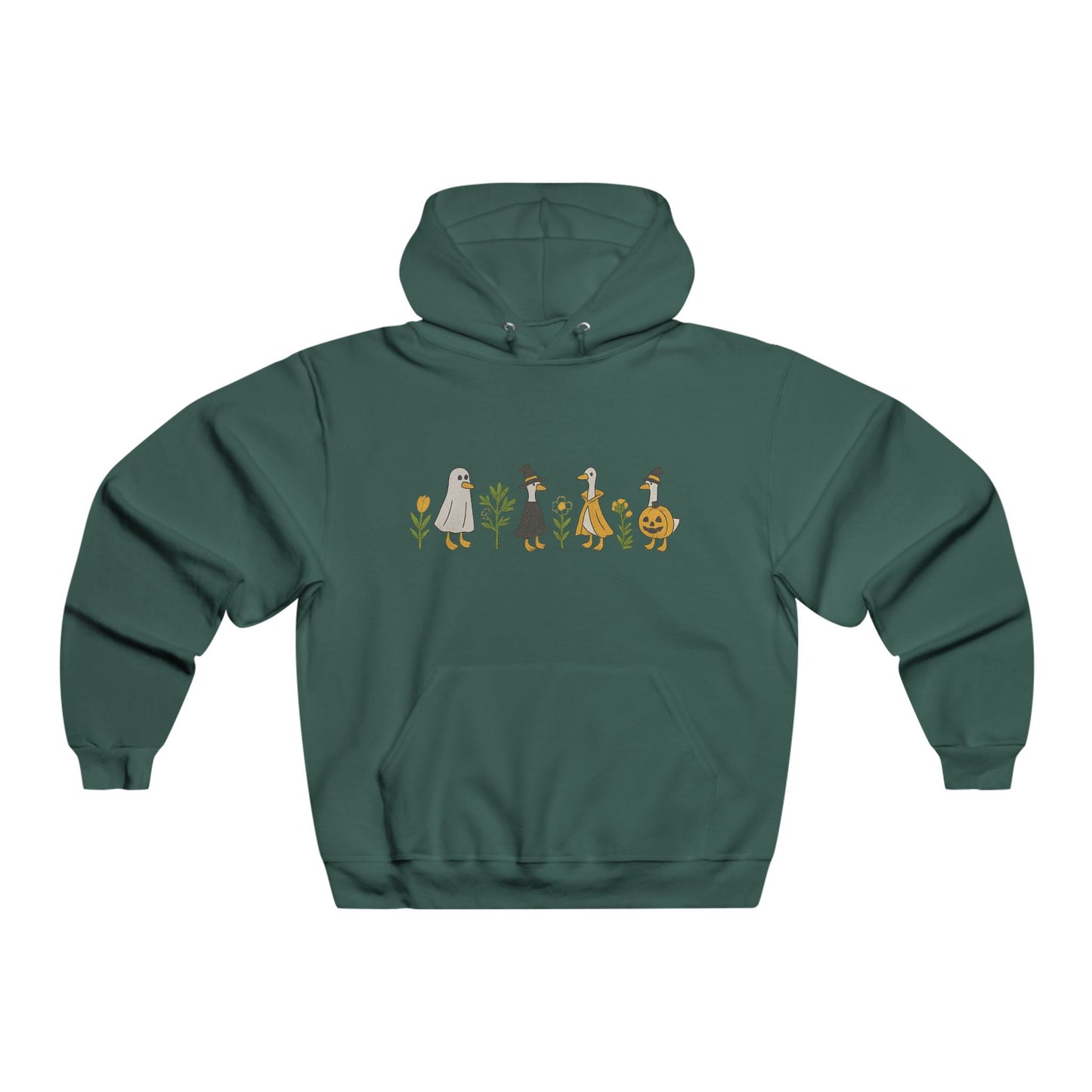 Embroidered Halloween Goose Sweatshirt Cute Fall Gildan Crewneck Pumpkin Witch Ghost Goose Shirt Fall Animal Embroidery