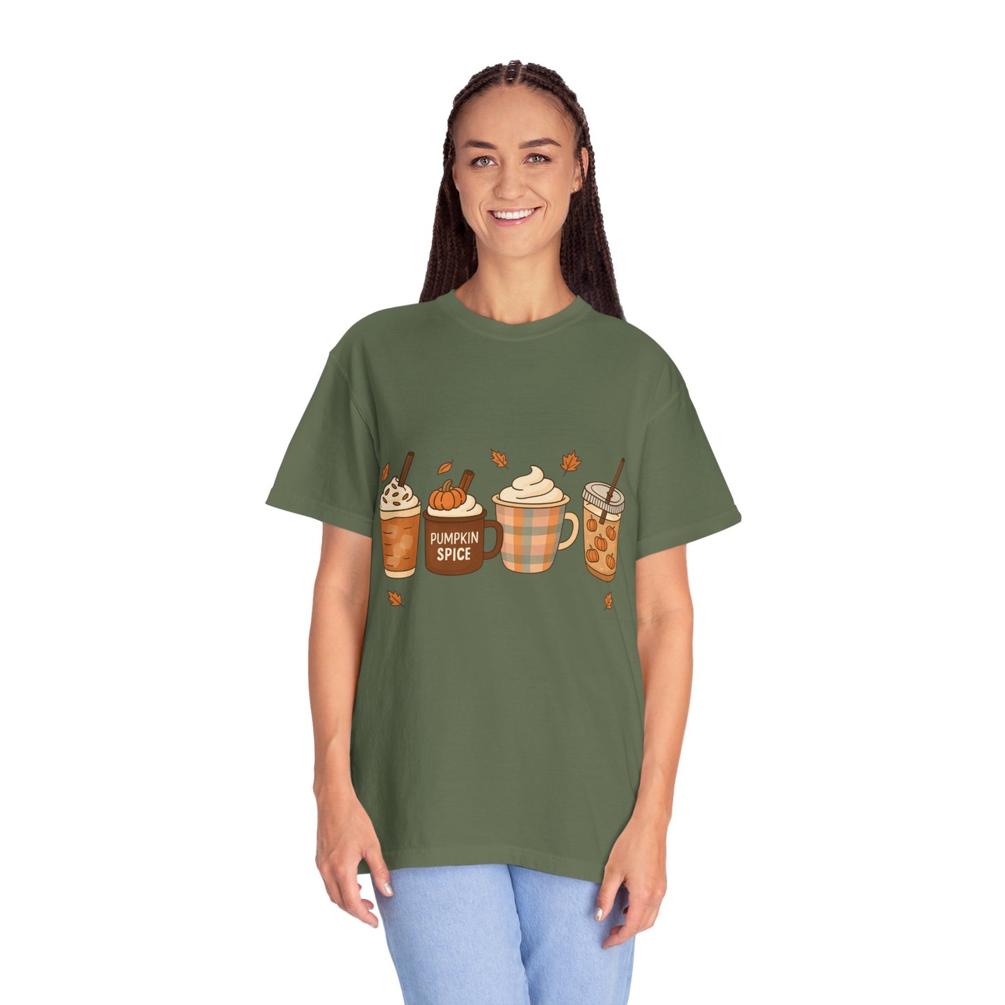 Pumpkin Spice T-shirt, Cozy Fall Tee, Autumn Apparel, Gift for Coffee Lovers, Unisex Halloween Shirt, Seasonal Wear