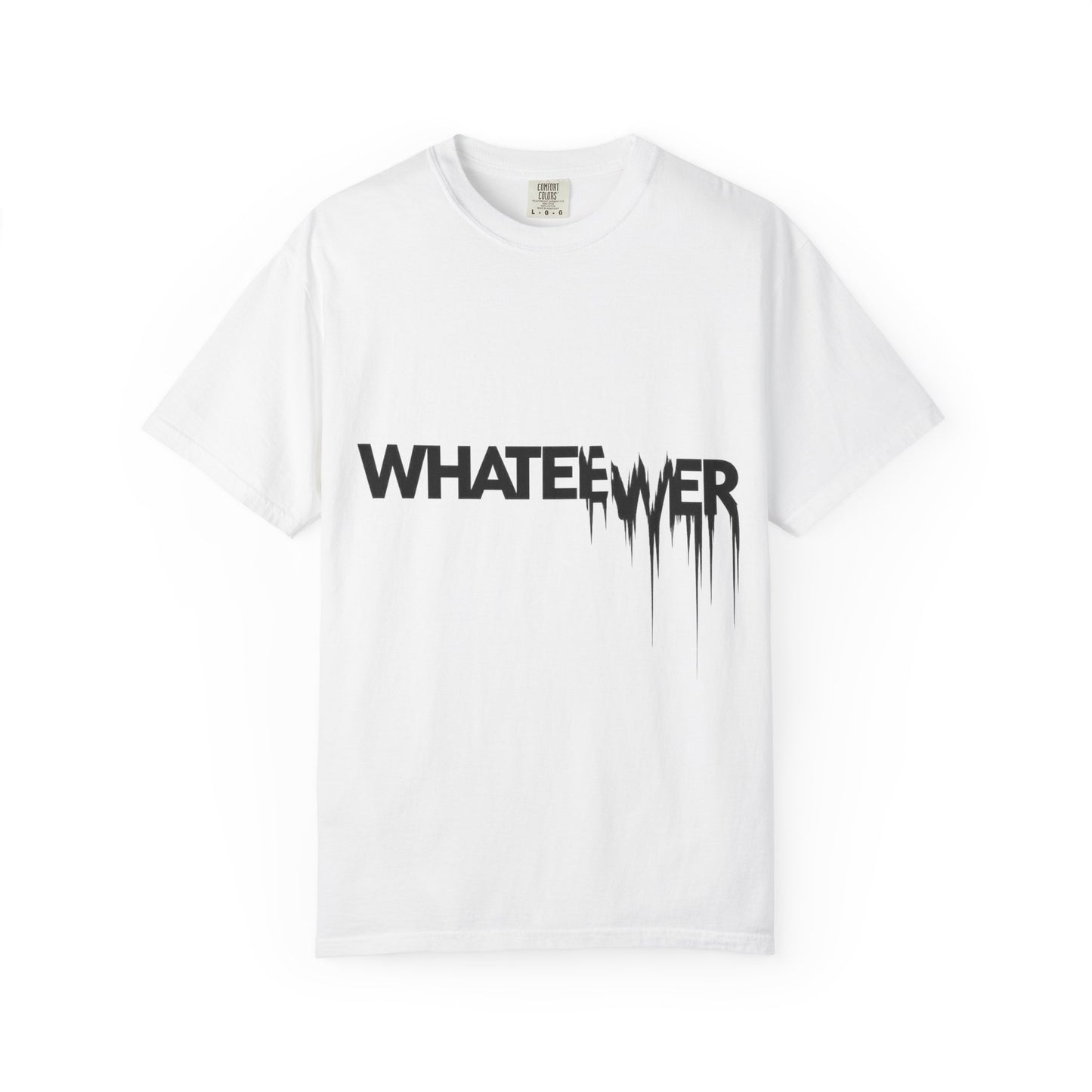 Edgy “WHATEVER” T-Shirt – Distorted Grunge Typography Tee