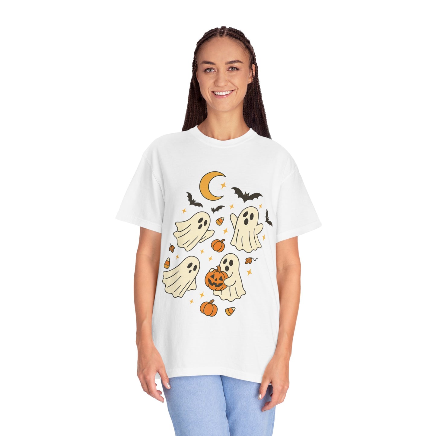 Halloween Ghost T-Shirt, Spooky Tee, Unisex Halloween Apparel, Ghost Graphic Shirt, October Festive Clothing