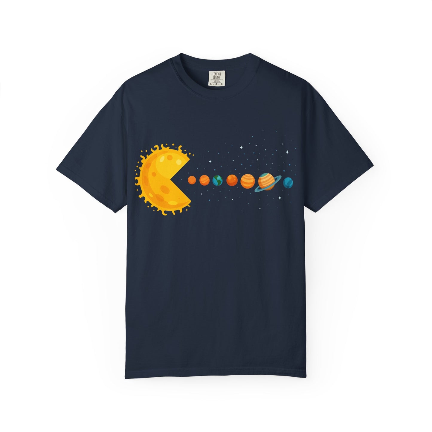 Solar Pac-Man T-Shirt – Funny Space & Planet Graphic Tee