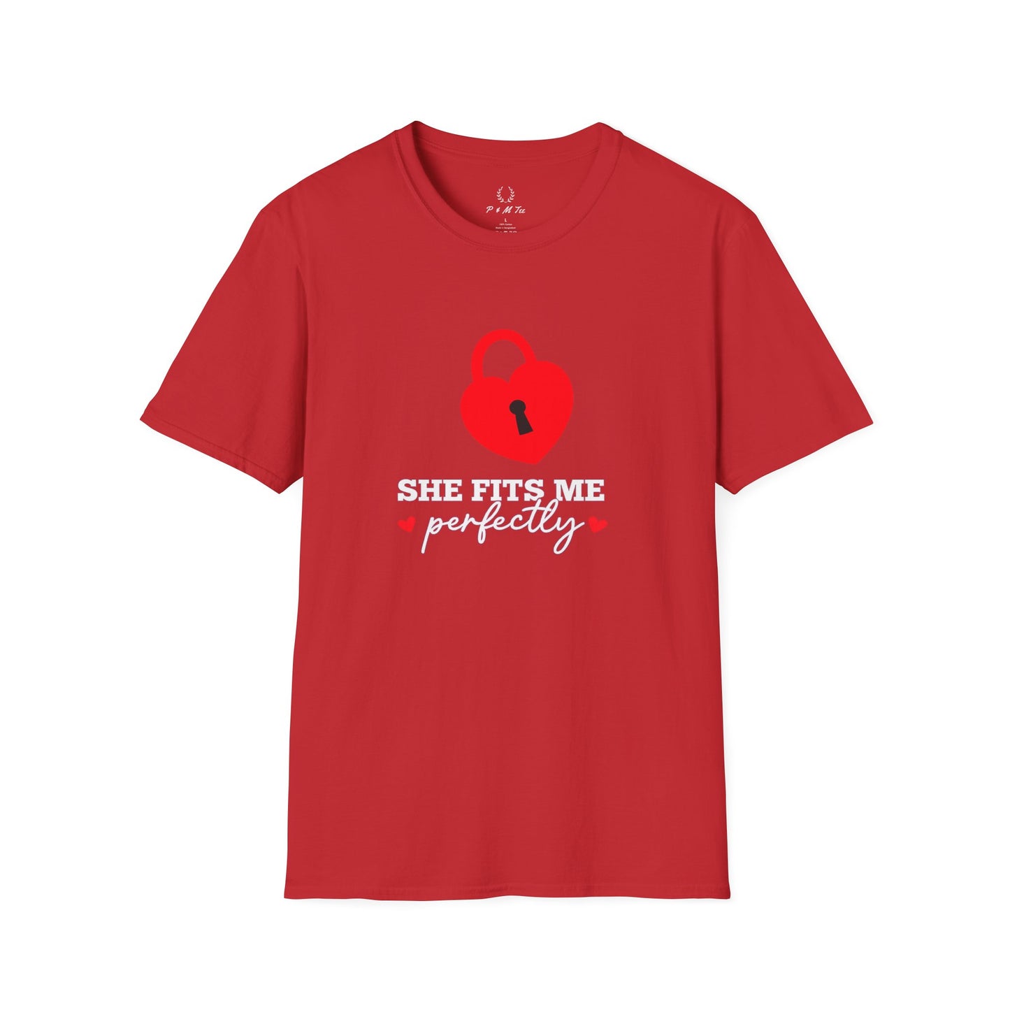She Fits Me Perfectly Heart Lock T-Shirt