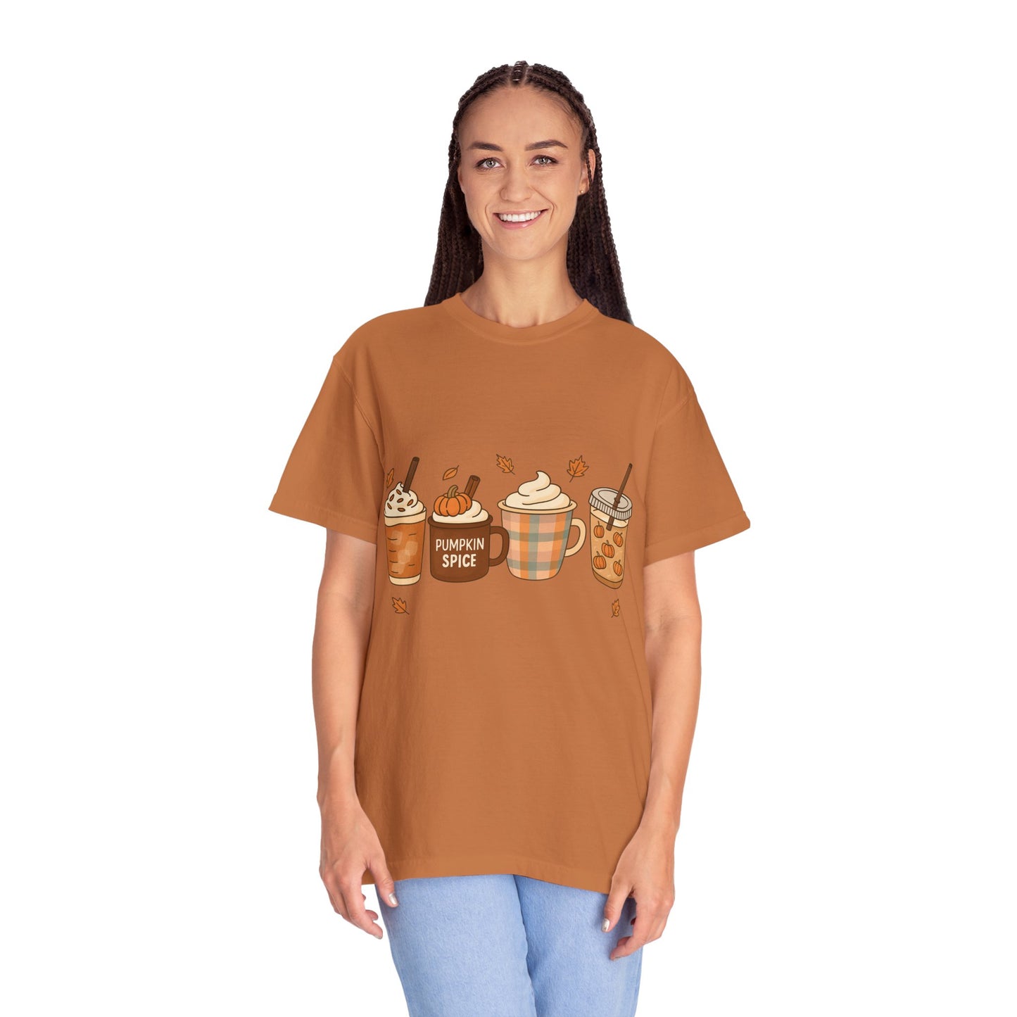 Pumpkin Spice T-shirt, Cozy Fall Tee, Autumn Apparel, Gift for Coffee Lovers, Unisex Halloween Shirt, Seasonal Wear