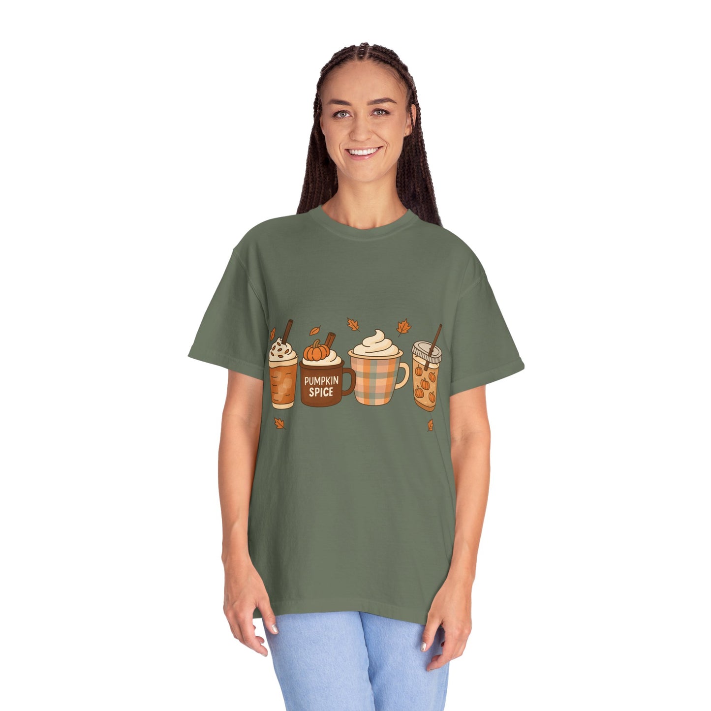 Pumpkin Spice T-shirt, Cozy Fall Tee, Autumn Apparel, Gift for Coffee Lovers, Unisex Halloween Shirt, Seasonal Wear