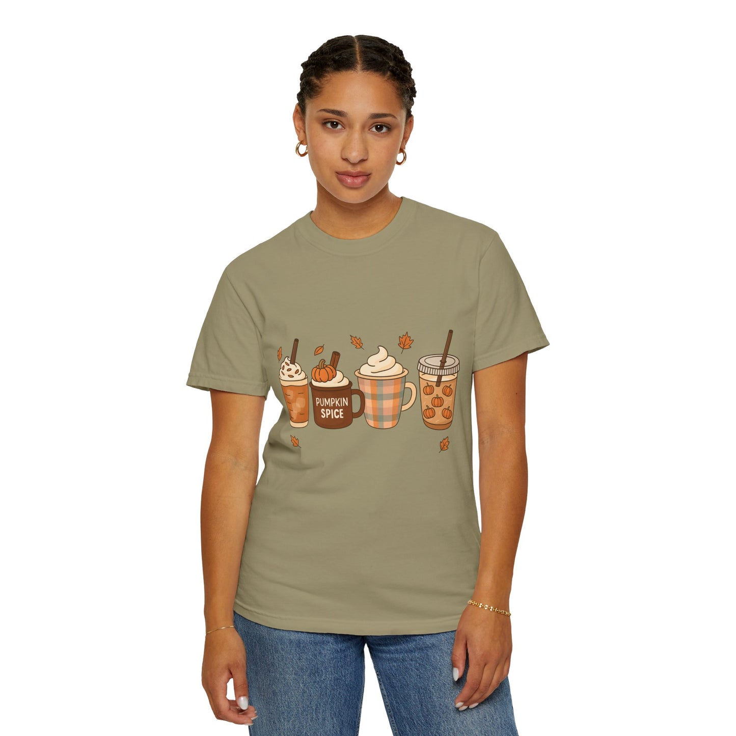 Pumpkin Spice T-shirt, Cozy Fall Tee, Autumn Apparel, Gift for Coffee Lovers, Unisex Halloween Shirt, Seasonal Wear