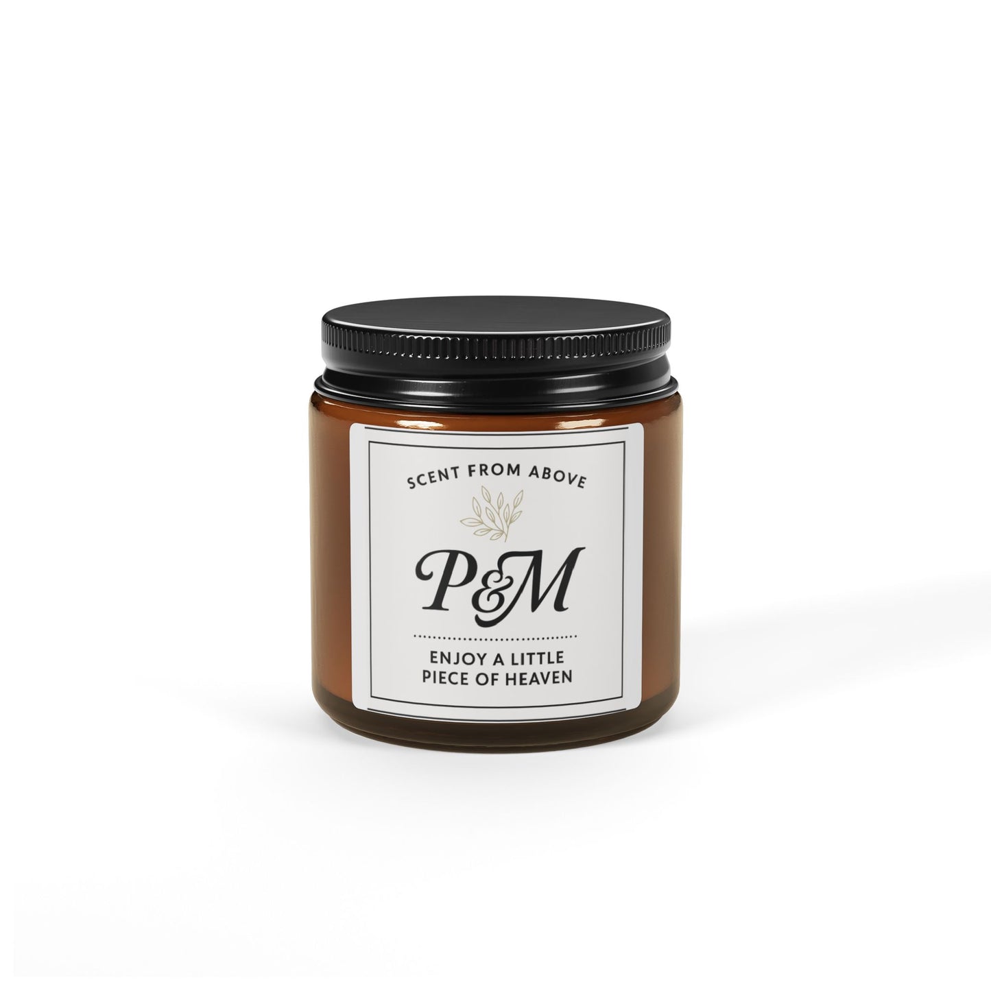 Custom Scented Candle Gift – Amber Jar Soy Candle for Teacher, Nanny, or Loved One – Natural Fragrance & Self-Care