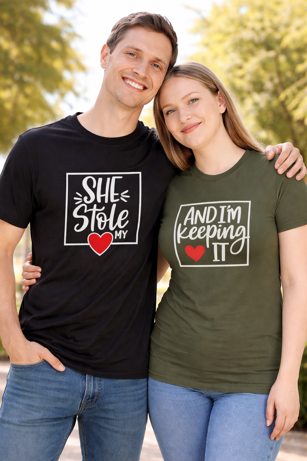 She Stole My Heart ❤️ I’m Keeping It – Couple Shirt Bundle