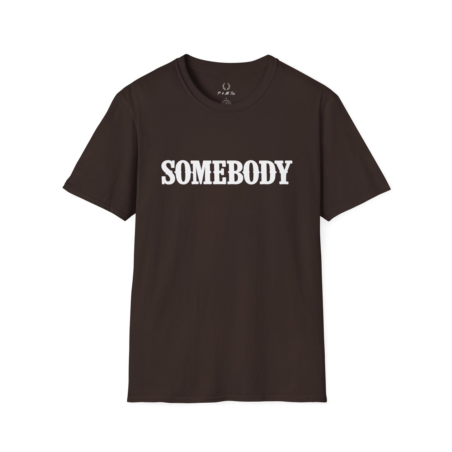Somebody Graphic T-Shirt | Retro Serif Text Tee